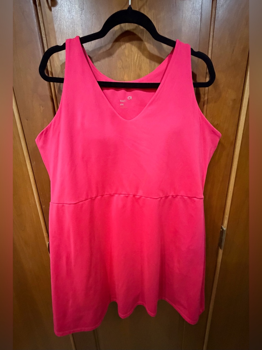GapFit Athletic Dress with Built-In Shorts in Vibrant Coral Pink Size XXL